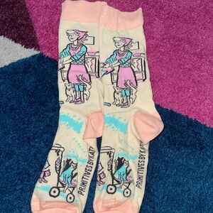 Primitives by Kathy Pink and Cream Socks